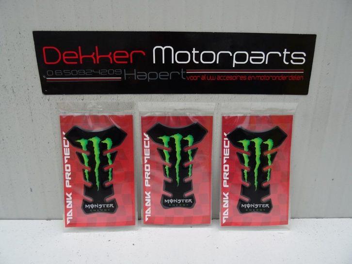 Proteck Tankpad # Monster Energy # Zwart # Universeel #, Motoren, Accessoires | Overige, Ophalen of Verzenden