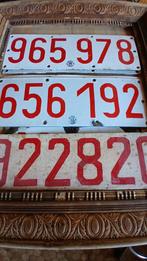 Plaques d'immatriculation émaillées., Verzamelen, Automerken, Motoren en Formule 1, Ophalen of Verzenden
