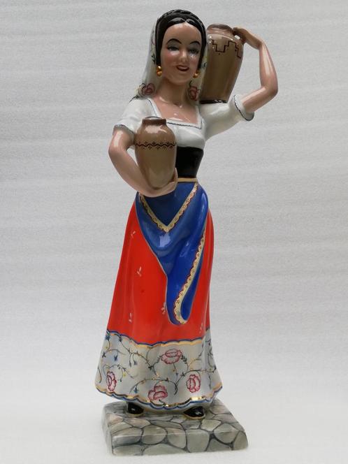 Mooi beeld - faience - Spaanse dame - Tre AAA Torino, Italië, Antiek en Kunst, Curiosa en Brocante, Ophalen of Verzenden