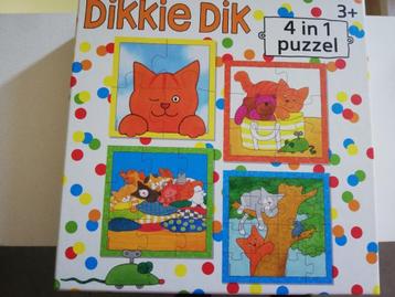 Puzzel dikkie dik (4 in 1), Ophalen, Minder dan 10 stukjes, Zo goed als nieuw, 2 tot 4 jaar