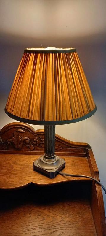 Vintage lampadaire, plissé lampenkap, Huis en Inrichting, Ophalen, Gebruikt