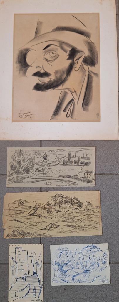 tekening, Antiek en Kunst, Kunst | Tekeningen en Fotografie, Ophalen of Verzenden