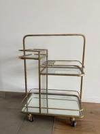 Barcart trolley in vintage goud, Overige vormen, Retro, 50 tot 75 cm, Zo goed als nieuw