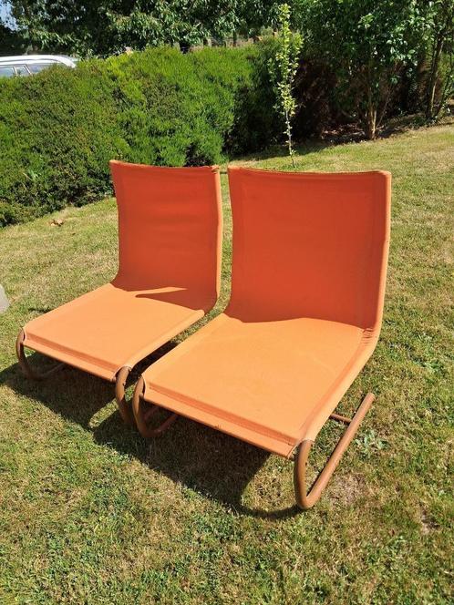 Vintage tuinzetels, Tuin en Terras, Tuinstoelen, Metaal, Ophalen