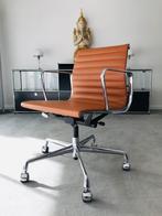 Chaise de Bureau en Cuir Pleine Fleur Cognac, Accoudoirs, Verzenden, Zo goed als nieuw, Overige kleuren, Bureaustoel