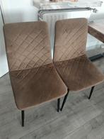 2 eetkamerstoelen, Huis en Inrichting, Stoelen, Ophalen, Gebruikt, Bruin