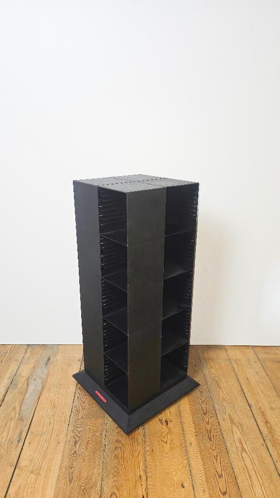 Meuble CD Vintage en plastique - LASERLINE - eigthies 1980, Maison & Meubles, Accessoires pour la Maison | Étagères pour CD & DVD