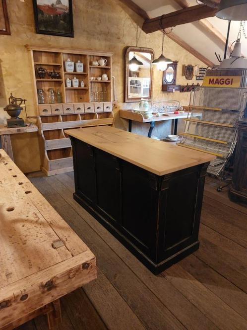 oude houten toonbank met 2 lades, Antiek en Kunst, Curiosa en Brocante, Ophalen