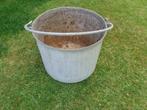 bassine ou chaudron en galvanisé - forme ronde - ancienne, Rond, Jardin, 30 à 60 cm, Enlèvement