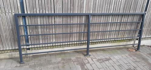 Metalen hek, gelakt in antraciet, Tuin en Terras, Tuinhekken en Hekwerk, Zo goed als nieuw, Sierhekwerk, IJzer, Ophalen