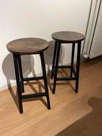 2 barkrukken, Huis en Inrichting, 2 krukken, Ophalen, Zo goed als nieuw, 60 tot 90 cm