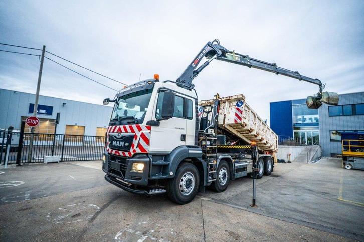 MAN TGS 32.420 BL + HIAB X-HIDUO 188/3x (bj 2017), Auto's, Vrachtwagens, Bedrijf, Te koop, Airconditioning, Elektrische ramen