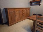 Buffet et table de salle à manger en chêne massif, Huis en Inrichting, Complete eetkamers, Ophalen, Zo goed als nieuw, Bois massif