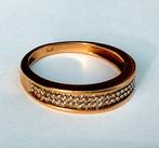 14 kt geel gouden ring met Diamantjes, Enlèvement ou Envoi, Comme neuf, Jaune