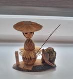Leuke Omiyage visser kokeshi, Antiek en Kunst, Verzenden