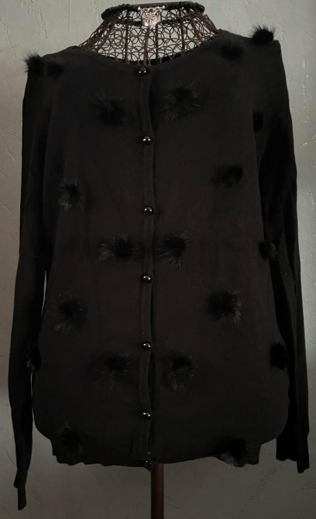 K-design S Nieuwstaat schattige gilet met fantasie, Kleding | Dames, Blouses en Tunieken, Zo goed als nieuw, Maat 36 (S), Zwart