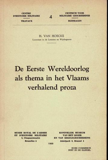 De eerste wereldoorlog als thema in het Vlaams verhalend beschikbaar voor biedingen