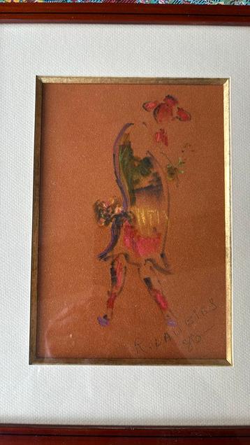 René Daubies - pasteltekening  beschikbaar voor biedingen