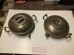 Warmhoudbord zilver met deksel 2 stuks, Ophalen of Verzenden