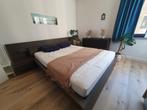 Mooi bed van 160 cm + boxsprings + matras, Ophalen, Bruin, Tweepersoons, Zo goed als nieuw