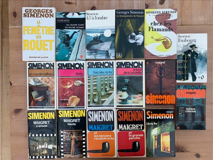 Lot 17 livres de Simenon, Boeken, Detectives, Gelezen, Ophalen of Verzenden