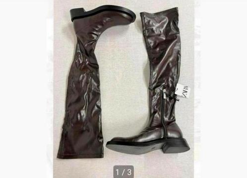 Zara Lange hoge lange laars laarzen NIEUW 37 bruin met rits, Kleding | Dames, Schoenen, Nieuw, Hoge laarzen, Bruin, Ophalen of Verzenden