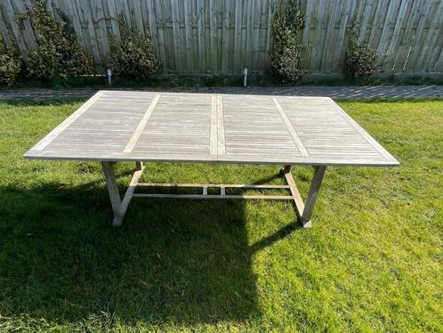 Grote teak tafel te koop!, Tuin en Terras, Tuintafels, Gebruikt, Ophalen