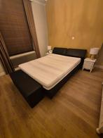 NOX bed 200x220 cm incl. matras + bankje, Huis en Inrichting, Slaapkamer | Bedden, Ophalen, Overige materialen, Zwart, Tweepersoons