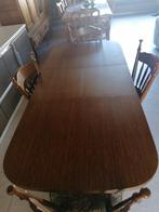 Eiken keuken tafel en 4 stoelen, Huis en Inrichting, Bruin, Zo goed als nieuw, Vier, Hout