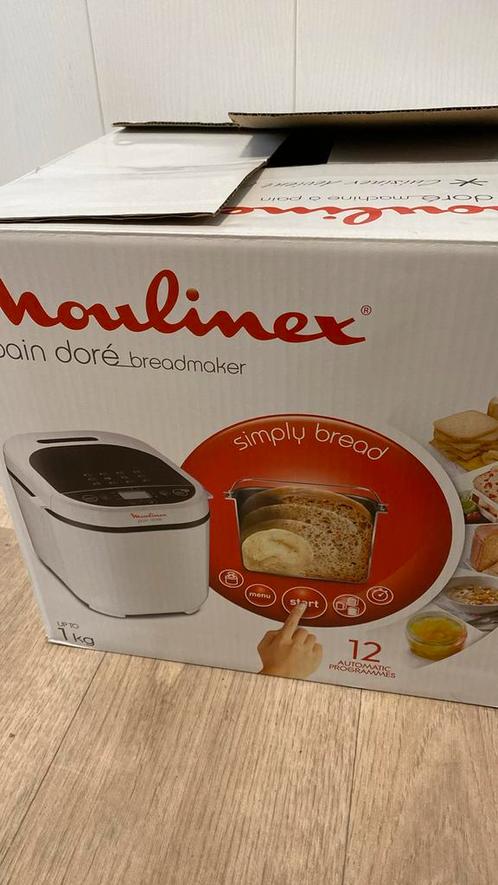 Moulinex broodbakmachine, Electroménager, Machines à pain, Comme neuf, 800 à 1200 grammes de pâte, Fenêtre transparente, Enlèvement