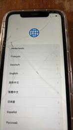 Iphone X scherm gebarsten maar werkt nog, Telecommunicatie, Mobiele telefoons | Apple iPhone, Ophalen, Zo goed als nieuw, IPhone X