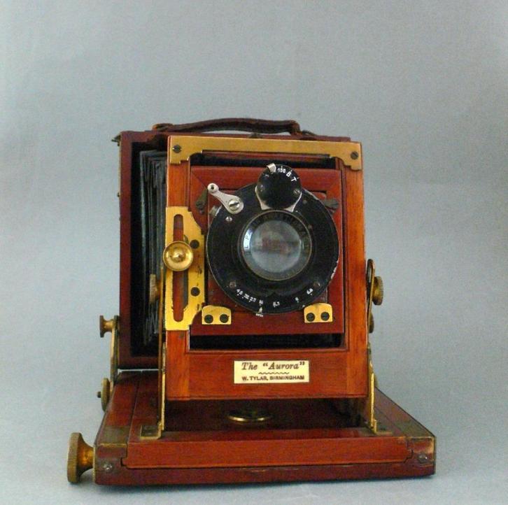 Antieken houten reis camera. THE “AURORA”, Audio, Tv en Foto, Overige Audio, Tv en Foto, Gebruikt, Verzenden