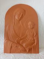 Grote religieuze terracotta wandplaat jaren 60 31/23cm, Ophalen of Verzenden