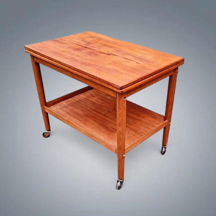 Grete Jalk Denemarken Uitschuifbare vintage barwagen uit de, Verzamelen, Retro, Ophalen