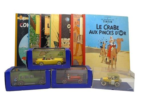 Lot Kuifje - 4 modelauto's en 7 oude strips hardcover, Verzamelen, Stripfiguren, Gebruikt, Overige typen, Kuifje, Ophalen of Verzenden