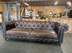 Unieke Originele Chesterfield in uitstekende staat 240 cm, Metaal, 75 tot 100 cm, Ophalen of Verzenden, Zo goed als nieuw