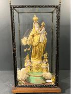 Heilige maria onder glas, Antiek en Kunst, Antiek | Religieuze voorwerpen, Ophalen