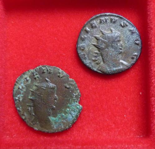 Lot de 2 monnaies romaines de Gallien, Timbres & Monnaies, Monnaies | Europe | Monnaies non-euro, Monnaie en vrac, Autres pays