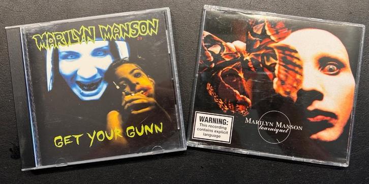 MARILYN MANSON - Tourniquet & Get your gun ( 2 maxi CDs ), Cd's en Dvd's, Cd's | Hardrock en Metal, Zo goed als nieuw, Verzenden