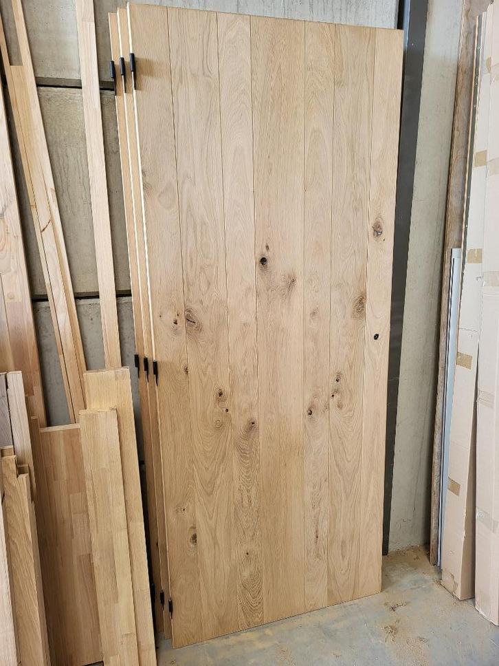 3 planchettedeuren Eik nieuw!!, Doe-het-zelf en Bouw, Deuren en Vliegenramen, Nieuw, Binnendeur, 200 tot 215 cm, 80 tot 100 cm