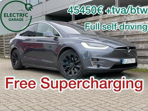 Model X Long Range “Free Supercharge”, Auto's, Tesla, Bedrijf, Te koop, Model X, 4x4, Trekhaak, Elektrisch, Euro 6, SUV of Terreinwagen