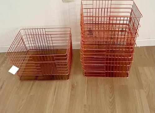 Set 8 draadmanden koper kleurig, Huis en Inrichting, Woonaccessoires | Schalen en Manden, Zo goed als nieuw, Ophalen of Verzenden