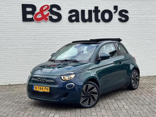 Fiat 500e CABRIO 42 kWh Ocean Green metallic Cruise control, Auto's, Fiat, Bedrijf, ABS, Airbags, Boordcomputer, Climate control