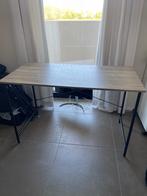 Bureau 120 x 60 cm bovenblak eiken look, Huis en Inrichting, Ophalen, Zo goed als nieuw, Bureau