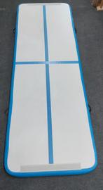 Opblaasbare Airtrack mat – turnen / gymnastiek, Sport en Fitness, Turnen, Ophalen of Verzenden, Zo goed als nieuw, Wit