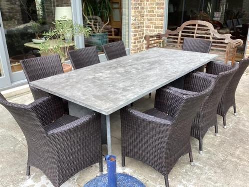Terras tafel, Tuin en Terras, Tuinsets en Loungesets, Zo goed als nieuw, Tuinset, Overige materialen, Meer dan 8 zitplaatsen, Eettafel