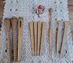 Lotje Franse brocante houten klosjes 2, Enlèvement ou Envoi