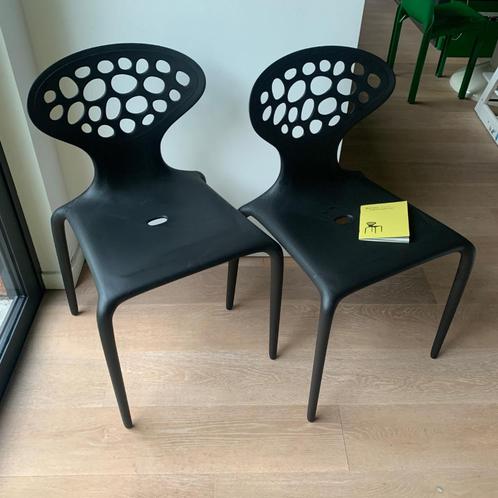 2x moroso supernatural stoel zwart, Maison & Meubles, Chaises, Neuf, Deux, Synthétique, Noir, Enlèvement