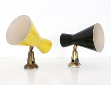 2 vintage wandlampen jaren 50 / Fifties design lamp beschikbaar voor biedingen