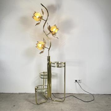 Gouden lotuslamp met 3 etages  beschikbaar voor biedingen